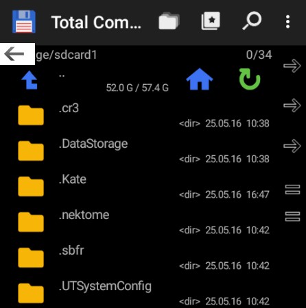 Total Commander на магнитоле XCITE X-Cross 8